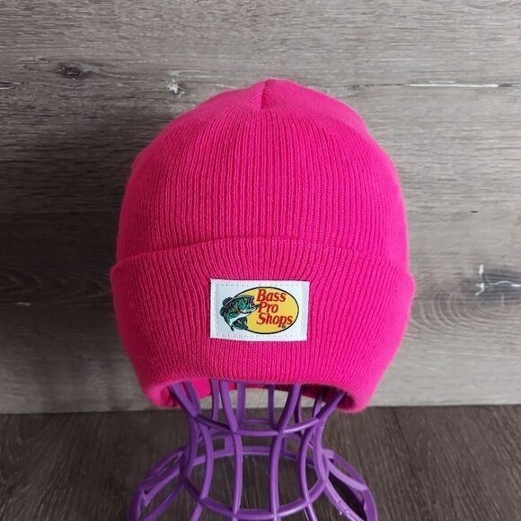 Bass Pro Shops | Hot Pink Logo Beanie Hat - Picture 1 of 4